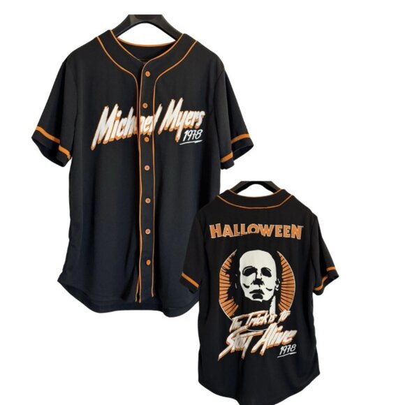 Michael Myers Official Licensed Halloween Movie Baseball Jersey Large NWOT RARE - Picture 1 of 9